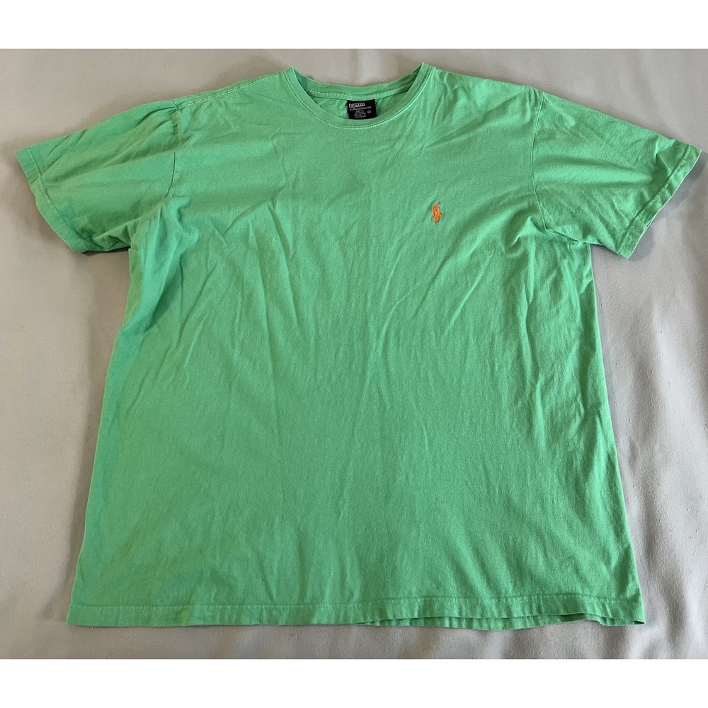 Vintage Polo By Ralph Lauren T Shirt Green Sz XL Men's‎ Crew Neck Men's